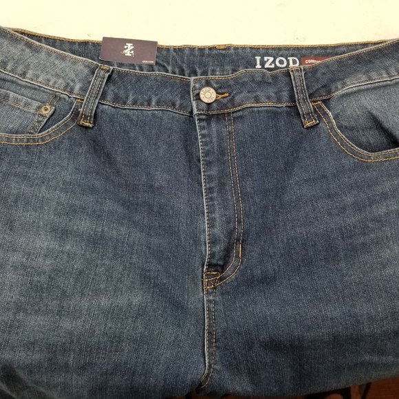 Izod Straight Leg Relaxed Fit Comfort Stretch  Mens Jeans  Sz 40 x 34 - Picture 4 of 6
